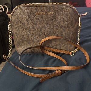 Michael Kors Signature Brown Crossbody Bag